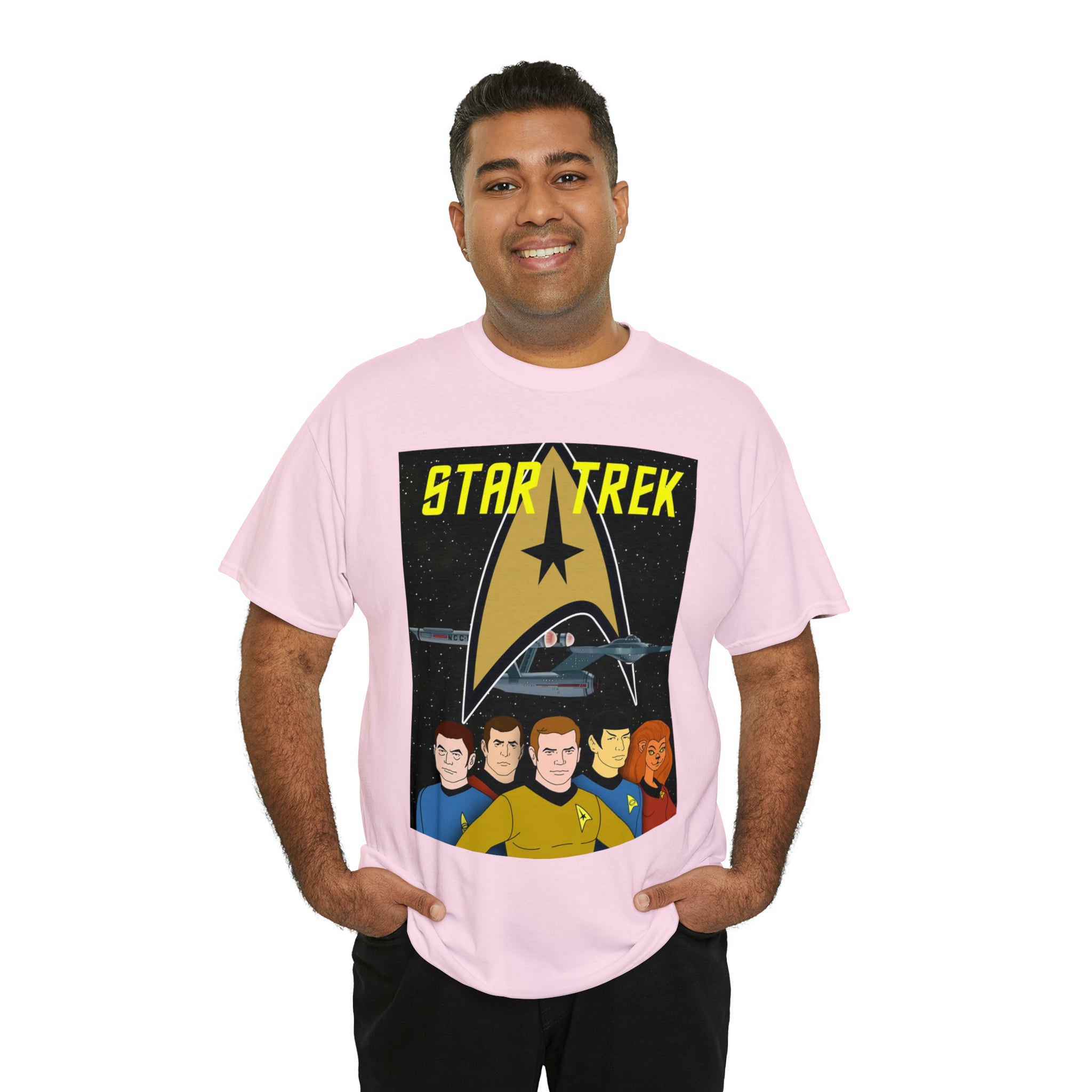 Star Trek Cartoon- Unisex Heavy Cotton T-Shirt - Creations by Chris and Carlos